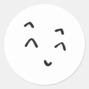 bro happy classic round sticker