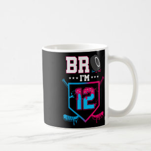 Bro I'm 12 Year Old Hockey Ice Cream Drip 12th Bir Coffee Mug