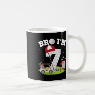 Bro I'm 7 Year Old Golf Theme 7th Birthday Golfer Coffee Mug