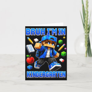 Bro Im In Kindergarten Back To School Gamer Boy Card