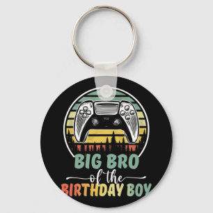 Bro Of The Birthday Boy Video Gamer Matching Famil Keychain