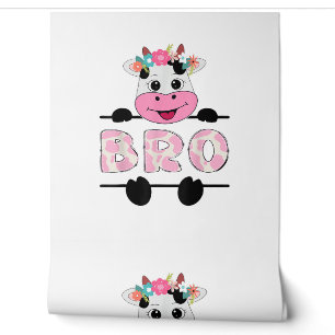 Bro Of The Birthday Girl Cow Brother Family Party  Wallpaper
