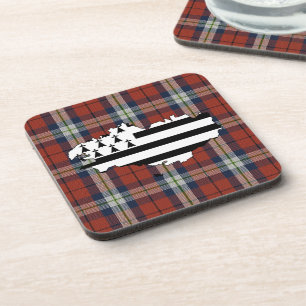 Bro Sant Malou Tartan Coaster