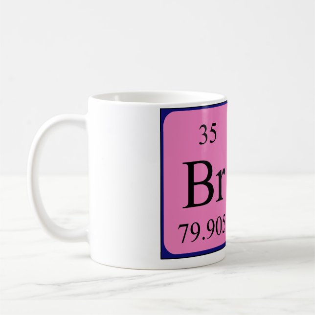 Bro tasse de nom de table périodique (Gauche)