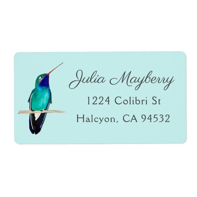 Broad-billed Hummingbird Label (Front)