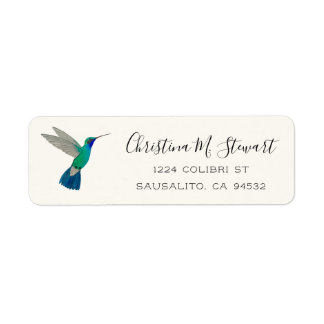 Broad-billed Hummingbird Return Address Label
