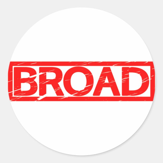 Broad Stamp Classic Round Sticker (Front)