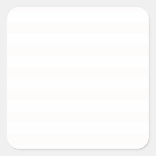 Broad Stripes - White and Linen Square Sticker