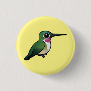 Broad-tailed Hummingbird 1 Inch Round Button
