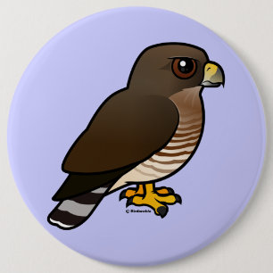 Broad-winged Hawk 6 Inch Round Button