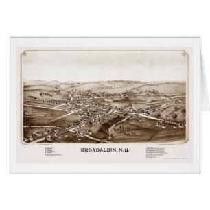 Broadalbin, carte panoramique de NY - 1880