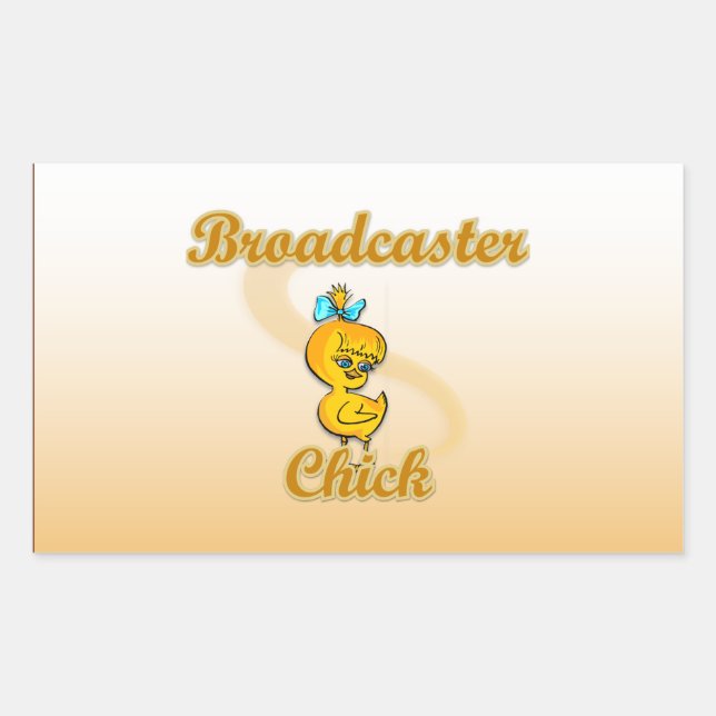 Broadcaster Chick Sticker (Front)