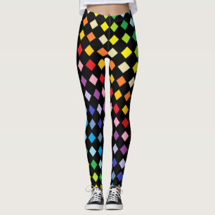 Broader Spectrum Rainbow Diamonds Black Leggings