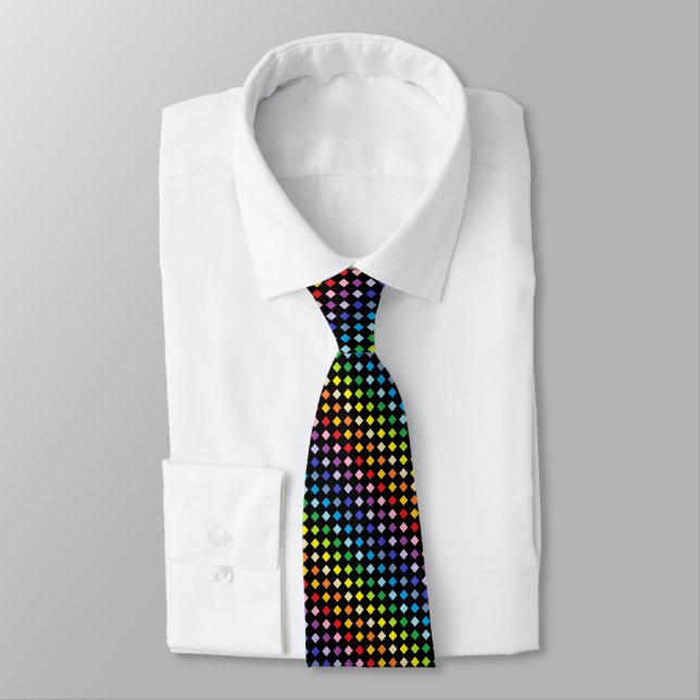 Broader Spectrum Rainbow Diamonds Black Tie (Tied)