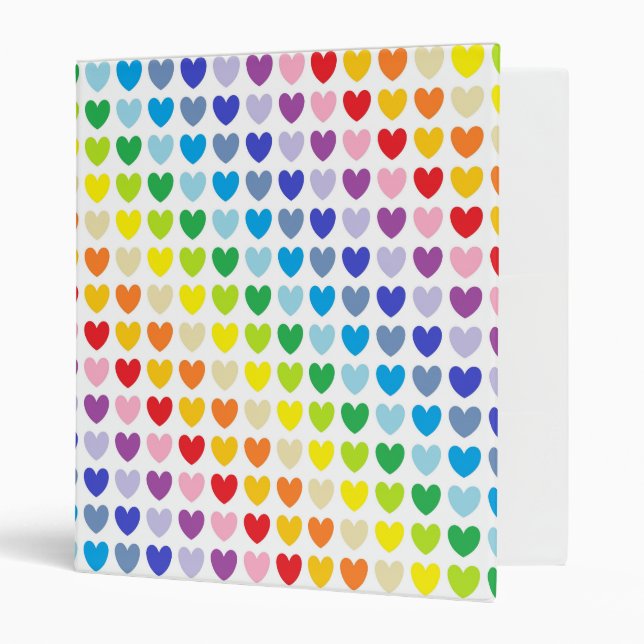 Broader Spectrum Rainbow Hearts Binder (Front/Inside)
