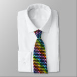 Broader Spectrum Rainbow Hearts Black Tie<br><div class="desc">Abstract digital art of rainbow hearts of all colours including pink,  red,  gold,  orange,  ecru,  yellow,  lime green,  green,  pastel blue,  turquoise,  blue grey,  indigo,  lavender,  purple,  and black.</div>