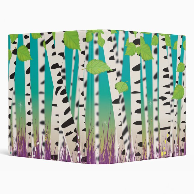 Broadleaved deciduous hardwood Birch Trees Binder (Background)