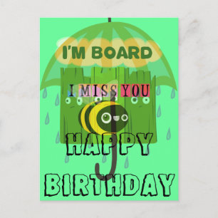 Broadly Speaking I miss You: Inspirational Text  Postcard