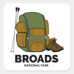 Broads National Park Backpack Square Sticker