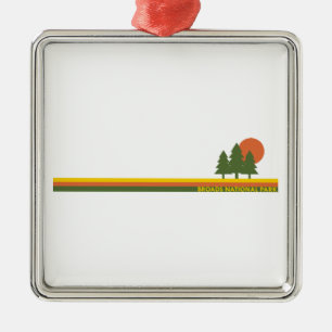 Broads National Park Pine Trees Sun Metal Ornament