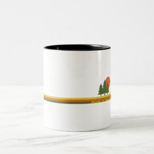 Broads National Park Pine Trees Sun Two-Tone Coffee Mug