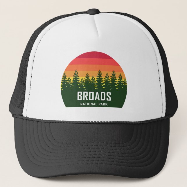 Broads National Park Rainbow Trees Trucker Hat (Front)