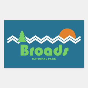 Broads National Park Retro Sticker
