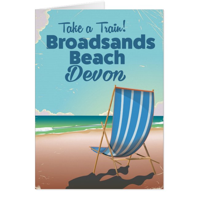 Broadsands Beach Devon vintage travel poster (Front)