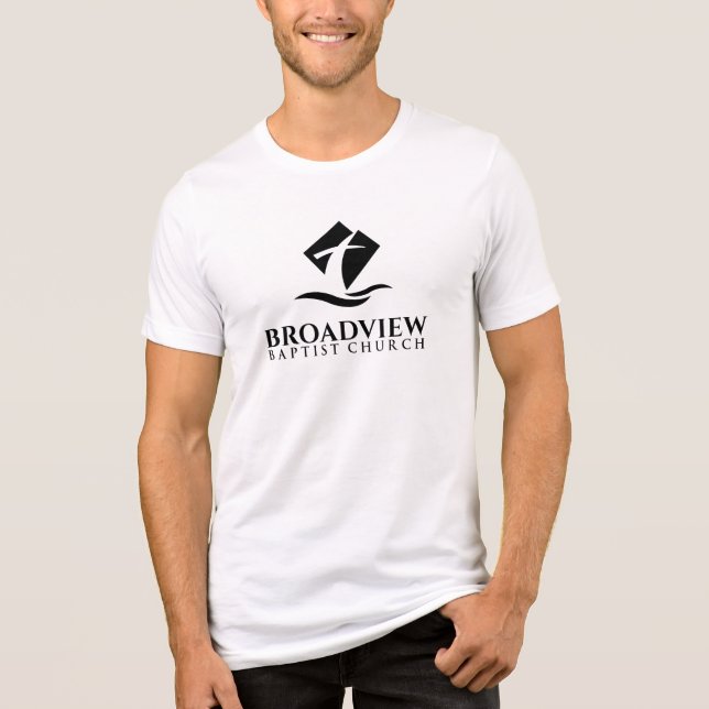 Broadview men's tri-blend t-shirt - tall logo shirt (Front)