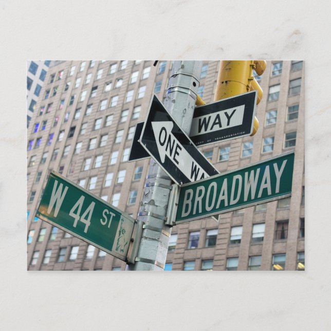 Broadway & 44th - New York City Postcard (Front)