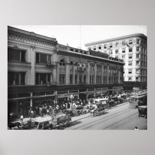 Broadway and Fourth Street, Los Angeles, ca.1908 Poster