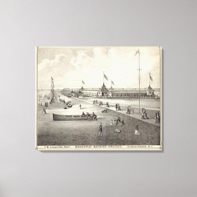 Broadway Bathing Ground, Ocean Grove, NJ Canvas Print (Front)