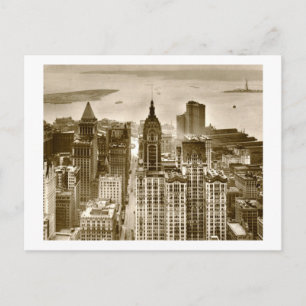 Broadway Downtown, New York City Vintage Postcard