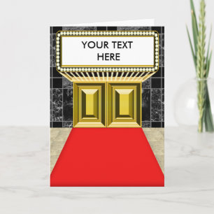 Broadway Lights Marquee Customizable Blank Inside Card