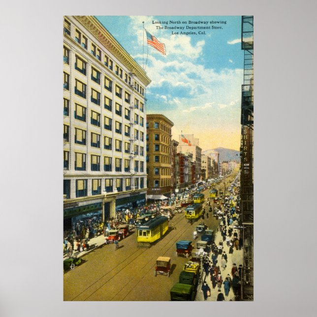 Broadway, Los Angeles 1916 Vintage Poster (Front)