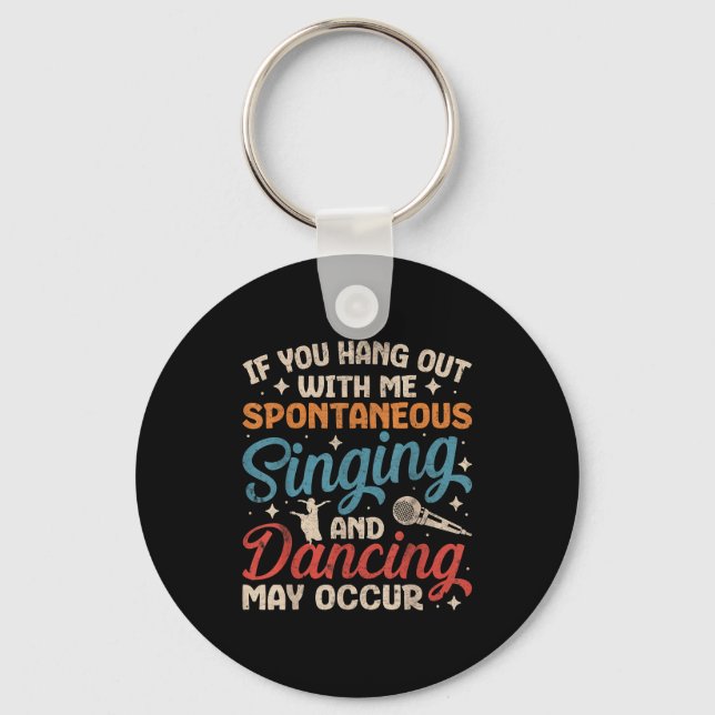 Broadway Musical Theater Nerd Theatre Geek Drama L Keychain (Front)