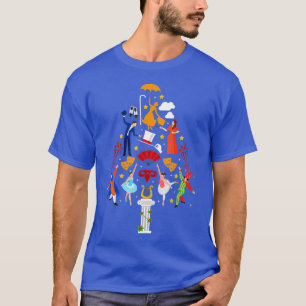 Broadway Musical Theatre Christmas Tree Funny Xmas T-Shirt