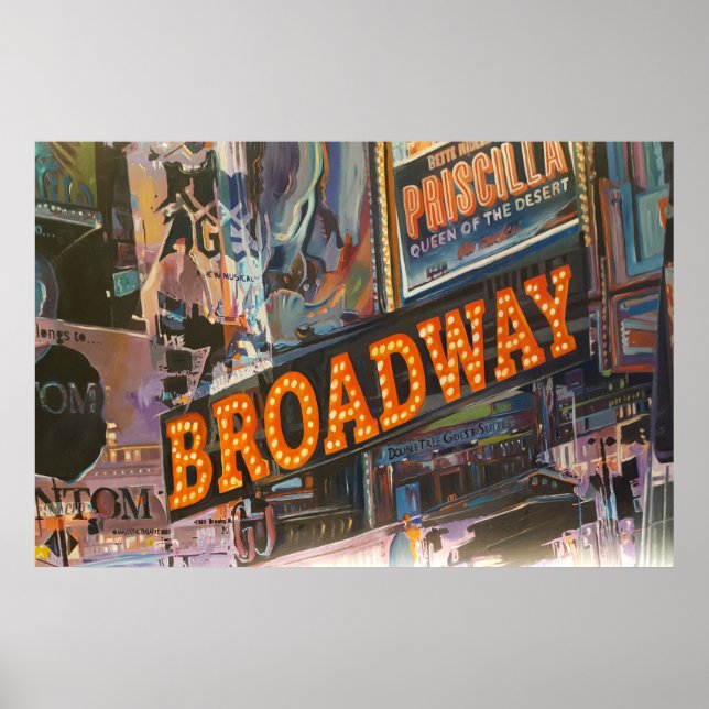 Broadway Neon Lights Poster (Front)