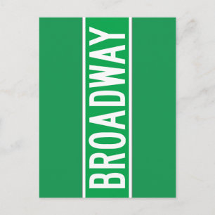 Broadway, New York Street Sign Postcard