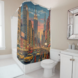 Broadway New York Travel Art Vintage