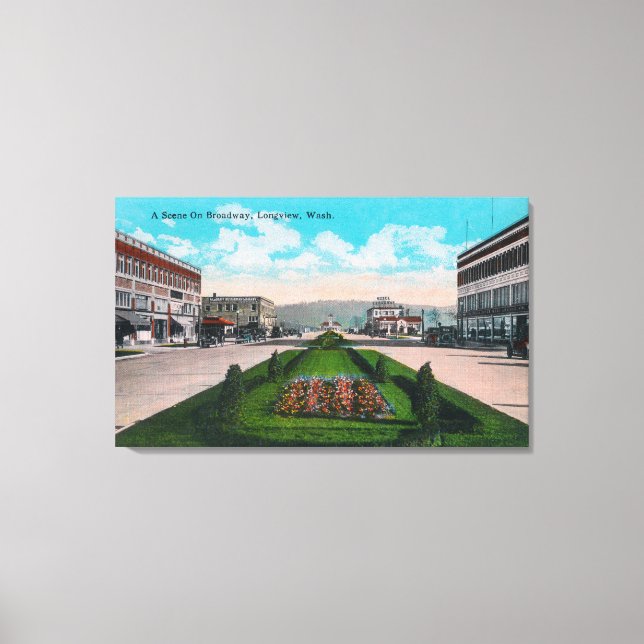 Broadway SceneLongview, WA Canvas Print (Front)
