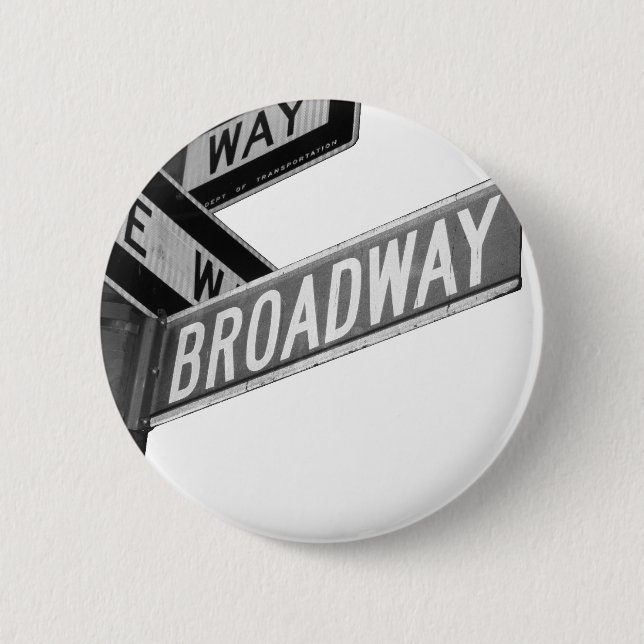 Broadway Sign 2 Inch Round Button (Front)