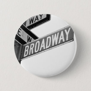 Broadway Sign 2 Inch Round Button