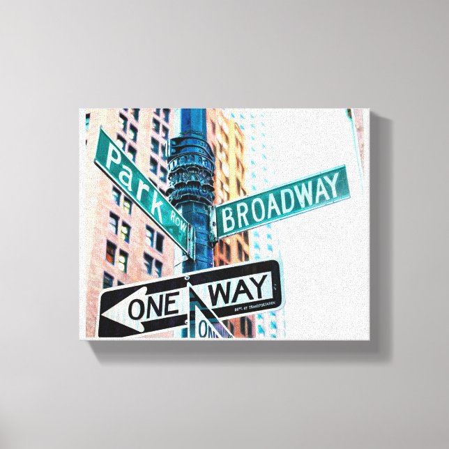 Broadway Sign Hand-drawn Pencil Crayon Art Print (Front)