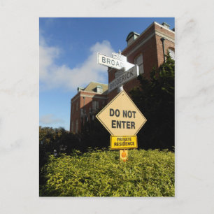 Broadway St & Broderick St, San Francisco, CA Postcard