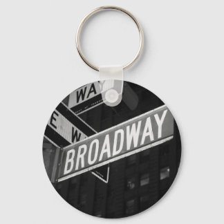 Broadway Street Sign Keychain