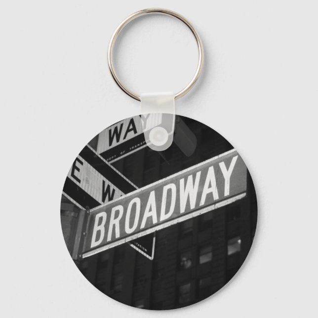 Broadway Street Sign Keychain (Front)
