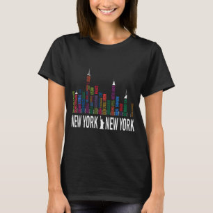 Broadway Theaters New York Skyline  T-Shirt