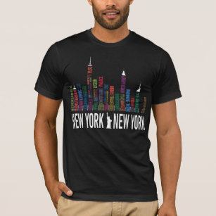 Broadway Theatres - New York Skyline T-Shirt