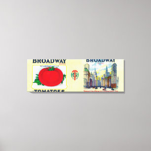 Broadway Tomato LabelSt. Louis, MO Canvas Print